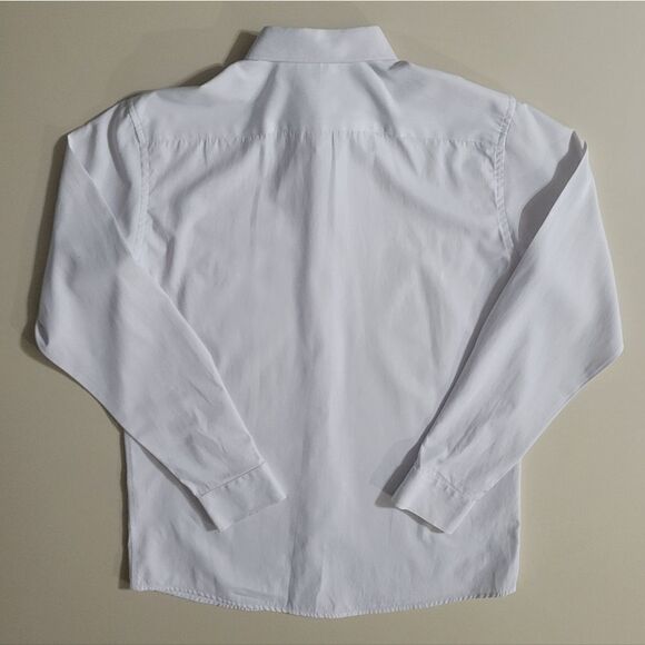 Zeroyaa Men's White Button-Down Cotton-blend Dress Shirt - Picture 13 of 14